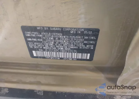 2022 Subaru Crosstrek Premium from USA, damaged, VIN JF2GTAPC1NH231575